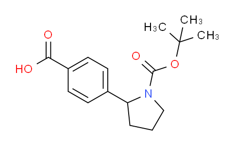 CAS No. 863769-40-8, 4-(1-(tert-Butoxycarbonyl)pyrrolidin-2-yl)benzoic acid