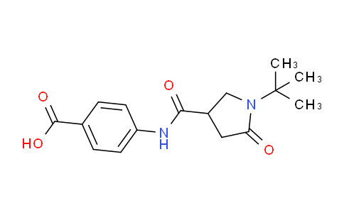 CAS No. 1142211-10-6, 4-(1-(tert-Butyl)-5-oxopyrrolidine-3-carboxamido)benzoic acid