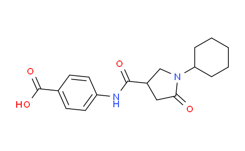 CAS No. 931374-39-9, 4-(1-Cyclohexyl-5-oxopyrrolidine-3-carboxamido)benzoic acid