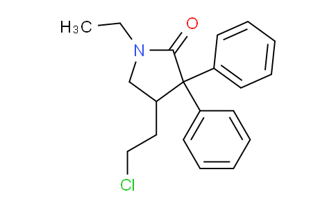 CAS No. 3192-64-1, 4-(2-Chloroethyl)-1-ethyl-3,3-diphenylpyrrolidin-2-one