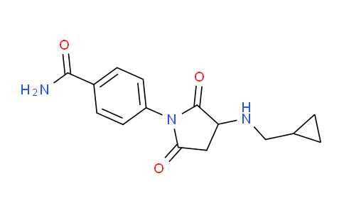 CAS No. 1415719-12-8, 4-(3-((Cyclopropylmethyl)amino)-2,5-dioxopyrrolidin-1-yl)benzamide