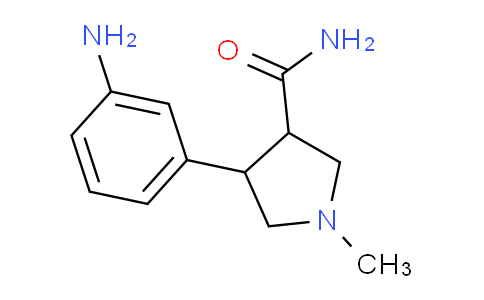 CAS No. 1706456-08-7, 4-(3-Aminophenyl)-1-methylpyrrolidine-3-carboxamide