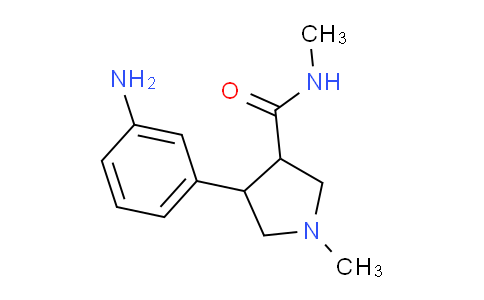 CAS No. 1706446-87-8, 4-(3-Aminophenyl)-N,1-dimethylpyrrolidine-3-carboxamide