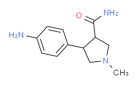 CAS No. 1706434-50-5, 4-(4-Aminophenyl)-1-methylpyrrolidine-3-carboxamide