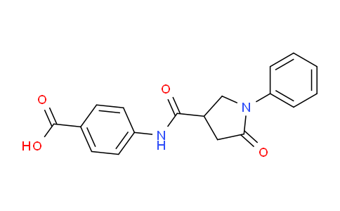 CAS No. 401822-11-5, 4-(5-Oxo-1-phenylpyrrolidine-3-carboxamido)benzoic acid