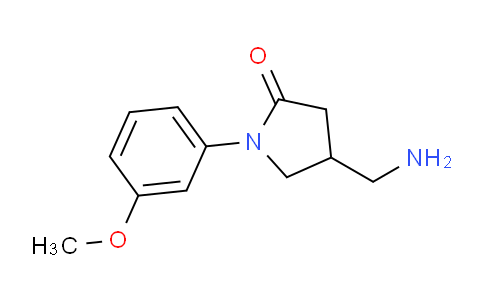 CAS No. 1082279-12-6, 4-(Aminomethyl)-1-(3-methoxyphenyl)pyrrolidin-2-one