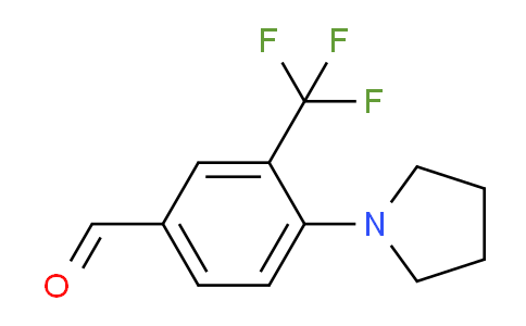 CAS No. 886500-73-8, 4-(Pyrrolidin-1-yl)-3-(trifluoromethyl)benzaldehyde