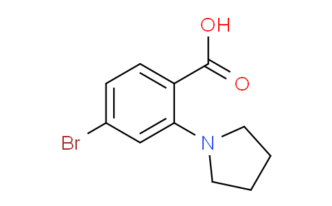 CAS No. 1099609-12-7, 4-Bromo-2-pyrrolidinobenzoic Acid