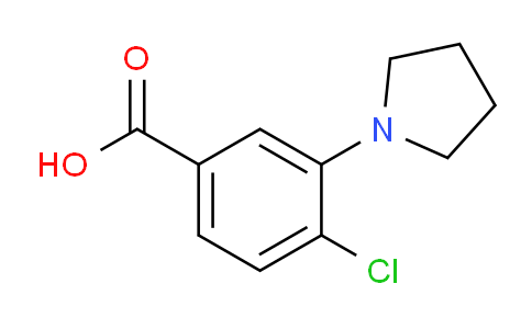 CAS No. 107946-68-9, 4-Chloro-3-(pyrrolidin-1-yl)benzoic acid