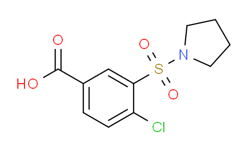 CAS No. 59210-73-0, 4-Chloro-3-(pyrrolidin-1-ylsulfonyl)benzoic acid