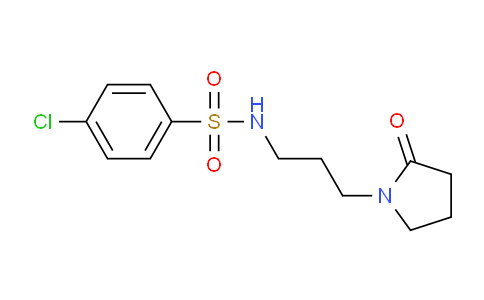 CAS No. 321713-50-2, 4-Chloro-N-(3-(2-oxopyrrolidin-1-yl)propyl)benzenesulfonamide