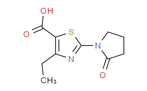 CAS No. 1708288-34-9, 4-Ethyl-2-(2-oxopyrrolidin-1-yl)thiazole-5-carboxylic acid