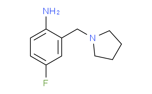 CAS No. 1153395-70-0, 4-Fluoro-2-(pyrrolidin-1-ylmethyl)aniline