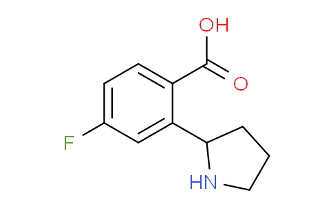 CAS No. 1273601-95-8, 4-Fluoro-2-(pyrrolidin-2-yl)benzoic acid