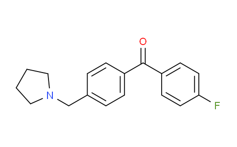 CAS No. 898776-38-0, 4-Fluoro-4'-pyrrolidinomethyl benzophenone