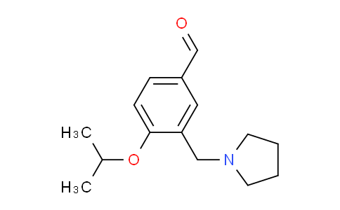 CAS No. 947012-65-9, 4-Isopropoxy-3-(pyrrolidin-1-ylmethyl)benzaldehyde