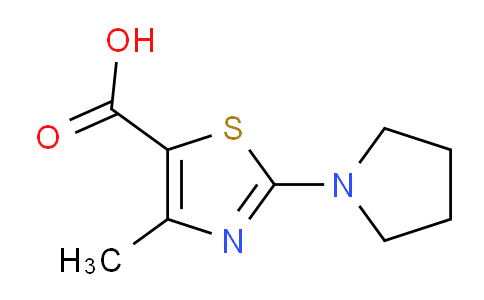 CAS No. 947013-57-2, 4-Methyl-2-(pyrrolidin-1-yl)thiazole-5-carboxylic acid