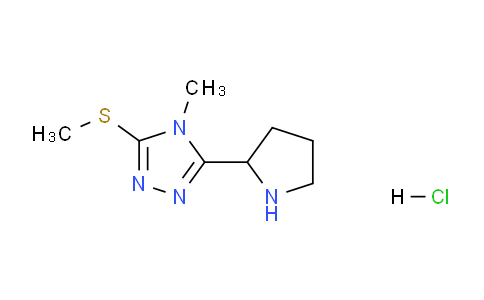 CAS No. 1052518-43-0, 4-Methyl-3-(methylthio)-5-(pyrrolidin-2-yl)-4H-1,2,4-triazole hydrochloride