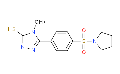 CAS No. 917561-74-1, 4-Methyl-5-(4-(pyrrolidin-1-ylsulfonyl)phenyl)-4H-1,2,4-triazole-3-thiol