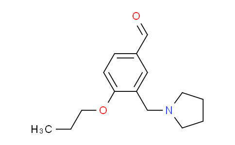 CAS No. 917561-88-7, 4-Propoxy-3-(pyrrolidin-1-ylmethyl)benzaldehyde