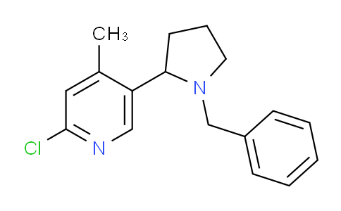 CAS No. 1352527-34-4, 5-(1-Benzylpyrrolidin-2-yl)-2-chloro-4-methylpyridine