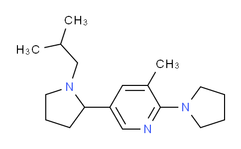 1352540-37-4 | 5-(1-Isobutylpyrrolidin-2-yl)-3-methyl-2-(pyrrolidin-1-yl)pyridine