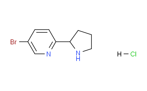 CAS No. 1956385-62-8, 5-Bromo-2-(pyrrolidin-2-yl)pyridine hydrochloride