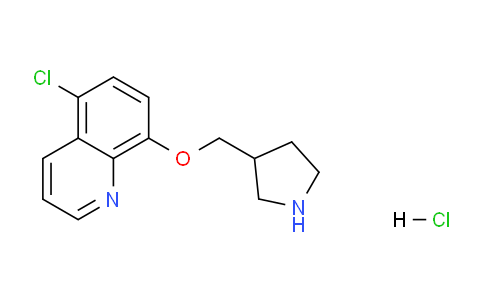 CAS No. 1219968-04-3, 5-Chloro-8-(pyrrolidin-3-ylmethoxy)quinoline hydrochloride