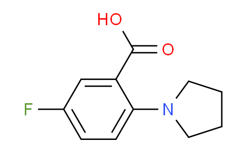 CAS No. 1096304-38-9, 5-Fluoro-2-pyrrolidinobenzoic Acid