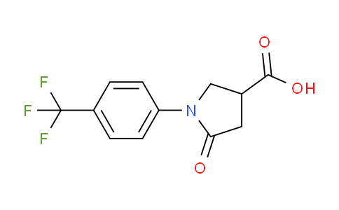 CAS No. 2357-27-9, 5-Oxo-1-(4-(trifluoromethyl)phenyl)pyrrolidine-3-carboxylic acid