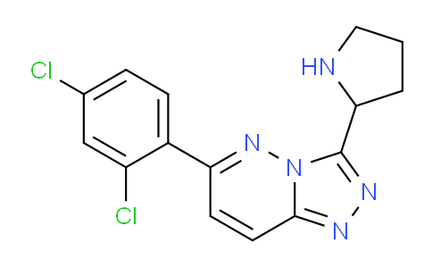 CAS No. 1706432-79-2, 6-(2,4-Dichlorophenyl)-3-(pyrrolidin-2-yl)-[1,2,4]triazolo[4,3-b]pyridazine