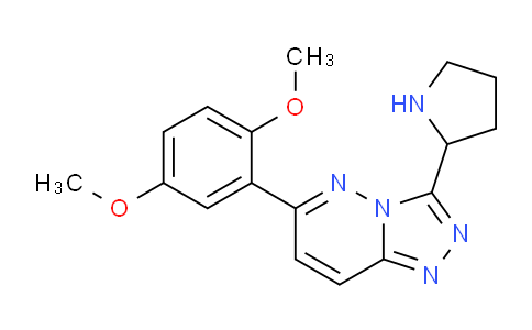 CAS No. 1706437-65-1, 6-(2,5-Dimethoxyphenyl)-3-(pyrrolidin-2-yl)-[1,2,4]triazolo[4,3-b]pyridazine