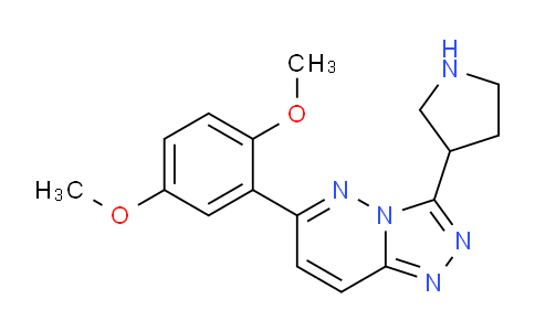 CAS No. 1706437-67-3, 6-(2,5-Dimethoxyphenyl)-3-(pyrrolidin-3-yl)-[1,2,4]triazolo[4,3-b]pyridazine