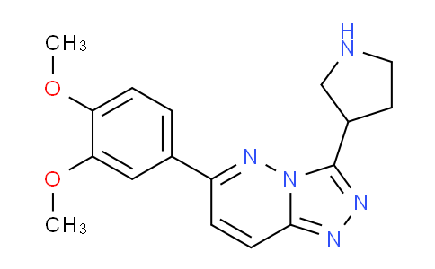 CAS No. 1706432-91-8, 6-(3,4-Dimethoxyphenyl)-3-(pyrrolidin-3-yl)-[1,2,4]triazolo[4,3-b]pyridazine