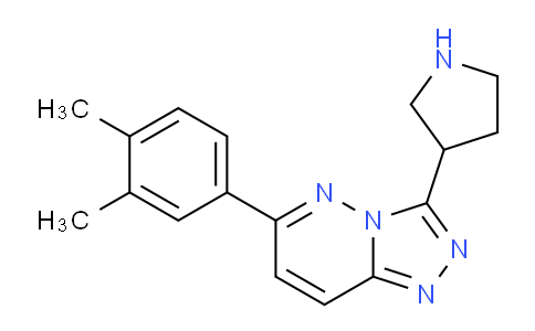CAS No. 1706437-66-2, 6-(3,4-Dimethylphenyl)-3-(pyrrolidin-3-yl)-[1,2,4]triazolo[4,3-b]pyridazine