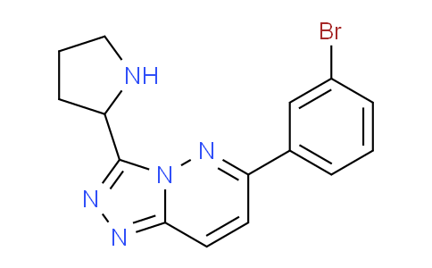 CAS No. 1706461-22-4, 6-(3-Bromophenyl)-3-(pyrrolidin-2-yl)-[1,2,4]triazolo[4,3-b]pyridazine