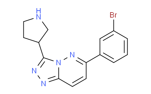 CAS No. 1706432-80-5, 6-(3-Bromophenyl)-3-(pyrrolidin-3-yl)-[1,2,4]triazolo[4,3-b]pyridazine