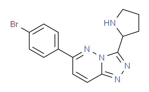 CAS No. 1706443-52-8, 6-(4-Bromophenyl)-3-(pyrrolidin-2-yl)-[1,2,4]triazolo[4,3-b]pyridazine