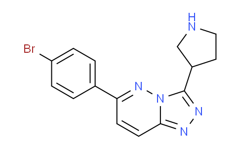 CAS No. 1706443-56-2, 6-(4-Bromophenyl)-3-(pyrrolidin-3-yl)-[1,2,4]triazolo[4,3-b]pyridazine