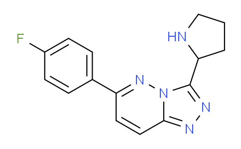 CAS No. 1707393-88-1, 6-(4-Fluorophenyl)-3-(pyrrolidin-2-yl)-[1,2,4]triazolo[4,3-b]pyridazine