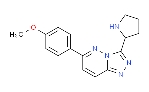CAS No. 1706456-17-8, 6-(4-Methoxyphenyl)-3-(pyrrolidin-2-yl)-[1,2,4]triazolo[4,3-b]pyridazine