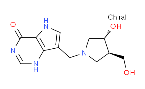 CAS No. 548486-59-5, 7-(((3R,4R)-3-Hydroxy-4-(hydroxymethyl)pyrrolidin-1-yl)methyl)-1H-pyrrolo[3,2-d]pyrimidin-4(5H)-one