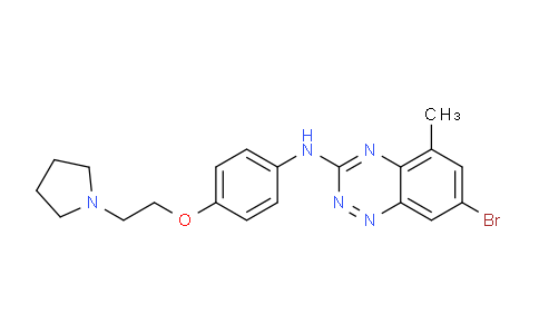 CAS No. 1245646-89-2, 7-Bromo-5-methyl-N-(4-(2-(pyrrolidin-1-yl)ethoxy)phenyl)benzo[e][1,2,4]triazin-3-amine