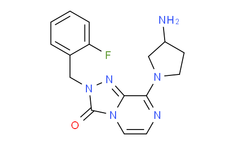 CAS No. 1707603-39-1, 8-(3-Aminopyrrolidin-1-yl)-2-(2-fluorobenzyl)-[1,2,4]triazolo[4,3-a]pyrazin-3(2H)-one