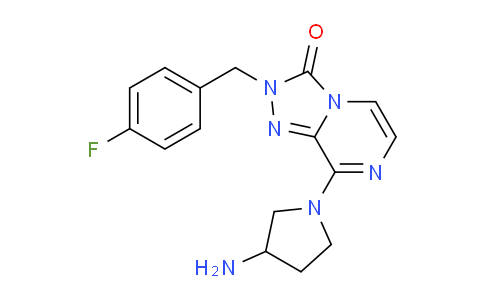 CAS No. 1710833-87-6, 8-(3-Aminopyrrolidin-1-yl)-2-(4-fluorobenzyl)-[1,2,4]triazolo[4,3-a]pyrazin-3(2H)-one