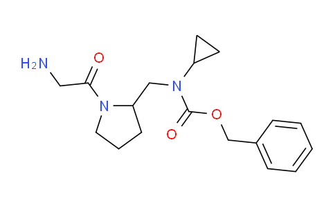 CAS No. 1353986-20-5, Benzyl ((1-(2-aminoacetyl)pyrrolidin-2-yl)methyl)(cyclopropyl)carbamate