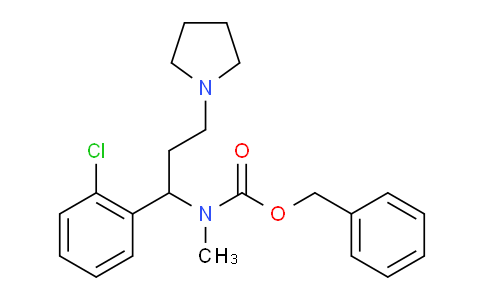 CAS No. 675602-80-9, Benzyl (1-(2-chlorophenyl)-3-(pyrrolidin-1-yl)propyl)(methyl)carbamate