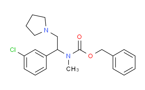CAS No. 675602-68-3, Benzyl (1-(3-chlorophenyl)-2-(pyrrolidin-1-yl)ethyl)(methyl)carbamate
