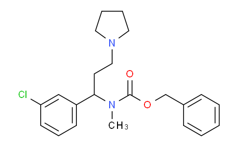 CAS No. 675602-81-0, Benzyl (1-(3-chlorophenyl)-3-(pyrrolidin-1-yl)propyl)(methyl)carbamate