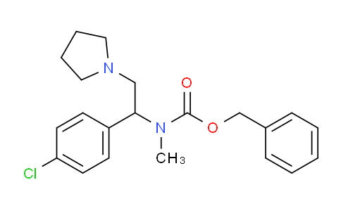 CAS No. 675602-70-7, Benzyl (1-(4-chlorophenyl)-2-(pyrrolidin-1-yl)ethyl)(methyl)carbamate